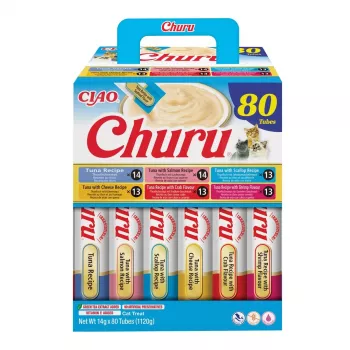 Märkäruoka kissoille INABA Churu 80P tonnikalaresepti — 80 tuubia x 14 g