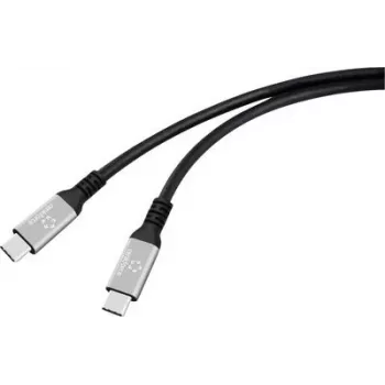 Renkforce USB-C-kaapeli USB4-uros musta alumiiniliitin silikoni (RF-6820206)