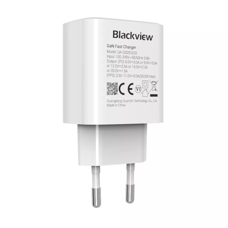 Laturi BLACKVIEW CHAR-33W/BV USB-C 33W pikalataus, musta