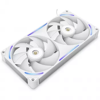 NZXT F280X RGB 140mm ARGB -kotelotuuletin - valkoinen, 2 kpl:n pakkaus