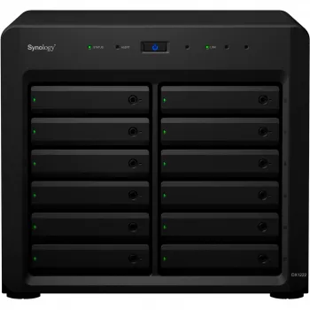 HDD/SSD-kotelo Synology DX1222 12 asemaa 192 TB musta