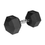 Kumipäällysteinen valurautakäsipaino HEX 20 kg REBEL ACTIVE