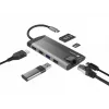 NATEC Fowler Plus USB Type-C musta harmaa MicroSD SD -keskitin