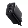 Baseus kompakti pikalaturi, 3x USB, 17 W (musta)