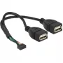 USB-kaapeli DeLOCK 84933 USB 2.0 0,2 m 2 x USB A musta