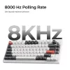 Mekaaninen näppäimistö Keychron Q1 Ultra 8K — 75% asettelu, USB + RF-langaton + Bluetooth, RGB, musta