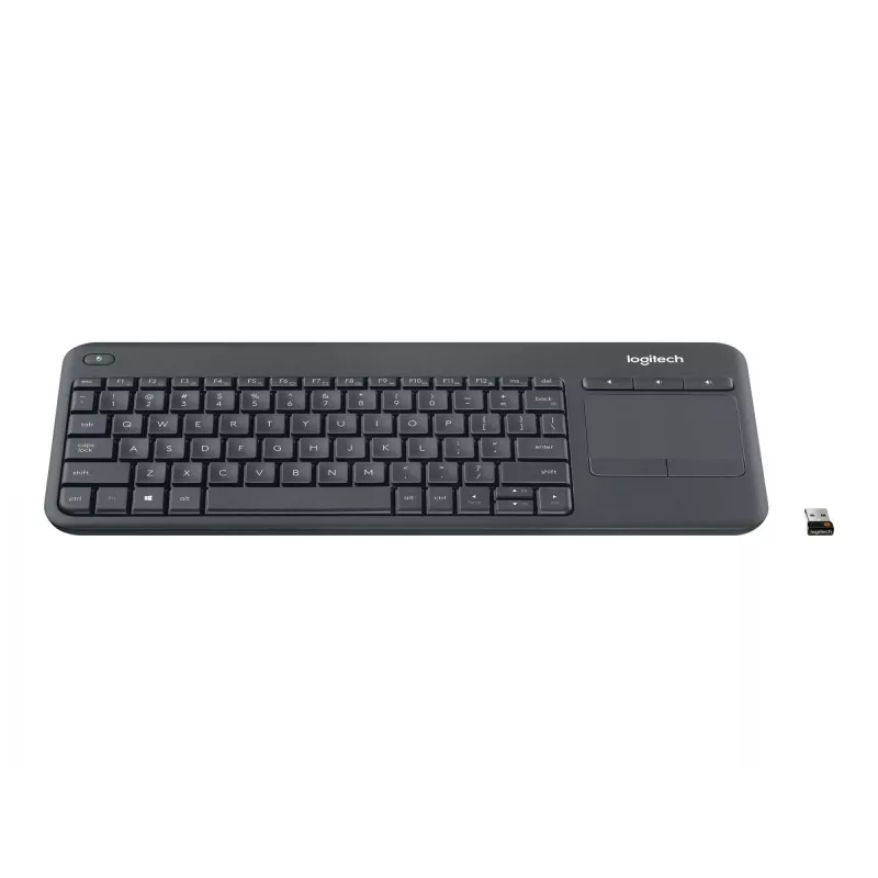Logitech Wireless Touch Keyboard K400 Plus - näppäimistö - langaton - 2,4 GHz - tšekki - musta