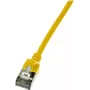 Verkkokaapeli LogiLink ohut U/FTP CQ9027S RJ-45 Cat6a 0,5 m keltainen