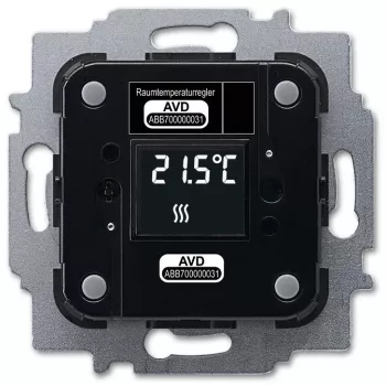 Lämmityssäädin Busch-Jaeger 6224/2.0, uppoasennus, 24 V, LCD, 71×71×30 mm