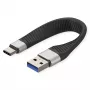 ROLINE USB 3.2 Gen 2 silikonikaapeli C-A ST/ST 10Gbit/s Emark musta 11 cm 11 - kaapeli - digitaali/data