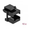 Keystone-suoja DeLOCK 86806 musta kuitu-kytkimille 10 kpl