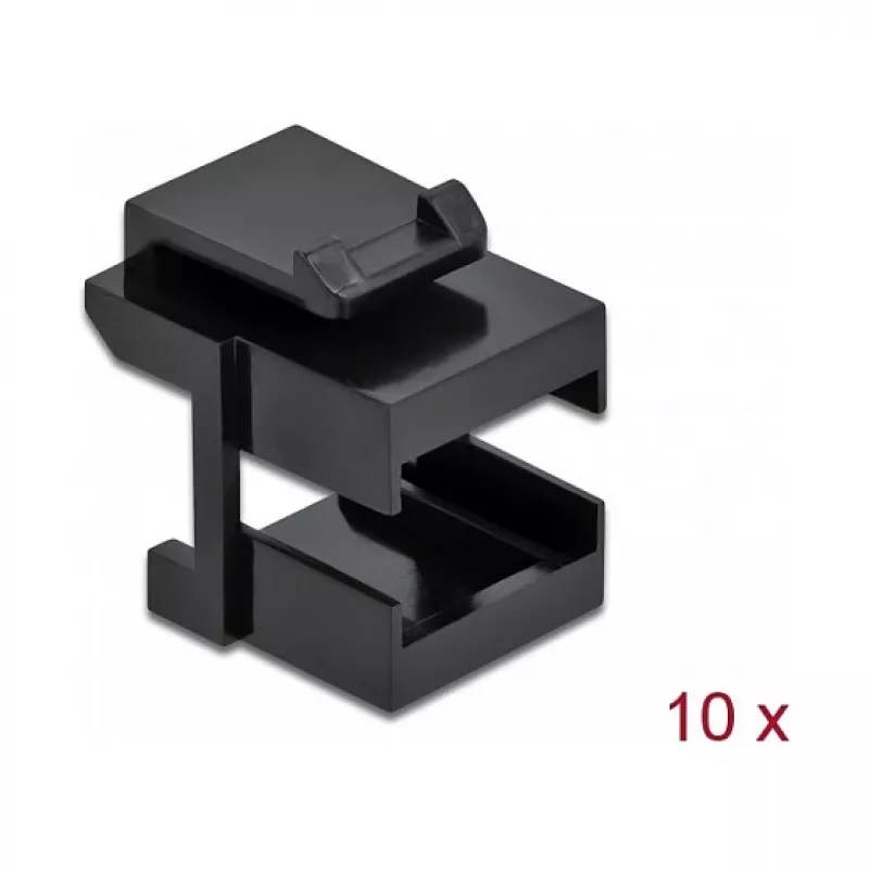 Keystone-suoja DeLOCK 86806 musta kuitu-kytkimille 10 kpl