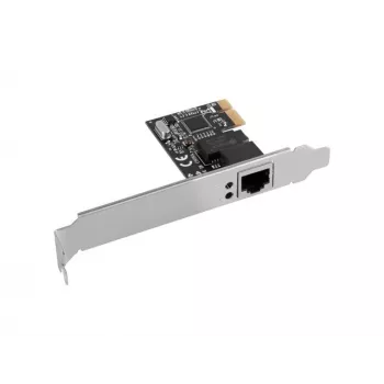 Sisäinen Ethernet-verkkokortti LANBERG PCE-1GB-201, PCI Express, 1× RJ-45 Gigabit (1000 Mbit/s), musta