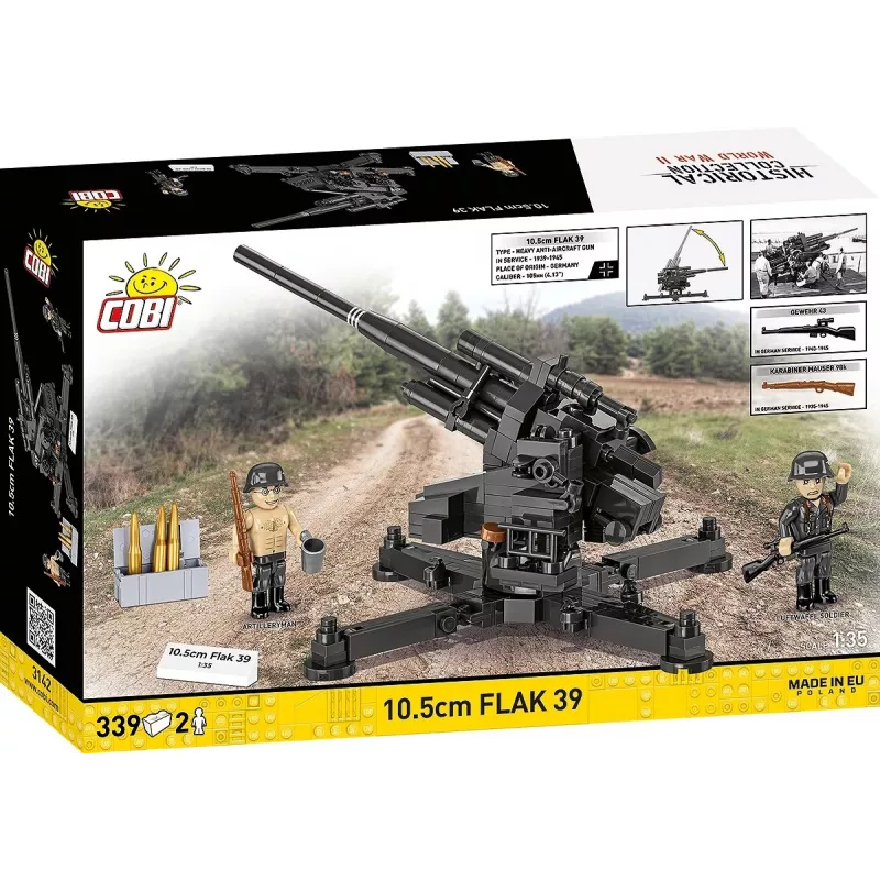 Rakennussarja Cobi Blocks 10,5 cm Flak 39 — 339 osaa