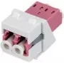 Rutenbeck Keystone -moduuli KMK-LC-D OM4 valkoinen — LC duplex OM4 kuituistukka