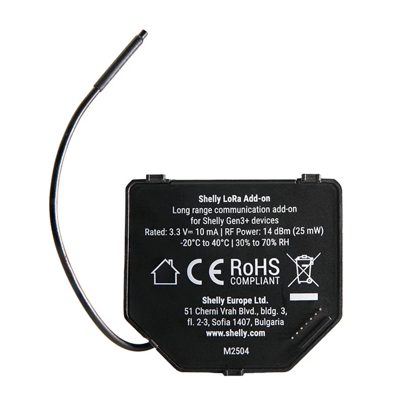 Setti 2 kpl Shelly LoRa Add-on EU868 rele