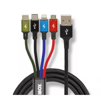 Universal 4 in 1 -latauskaapeli I-BOX USB IKUM4W1