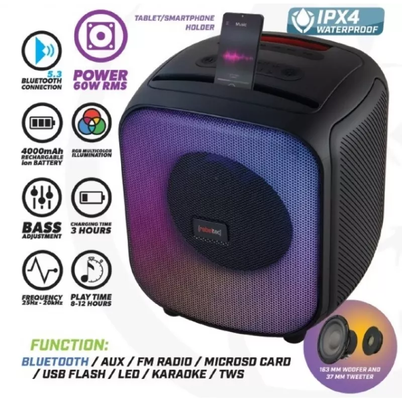 Bluetooth-kaiutin FM/USB PowerCUBE 500
