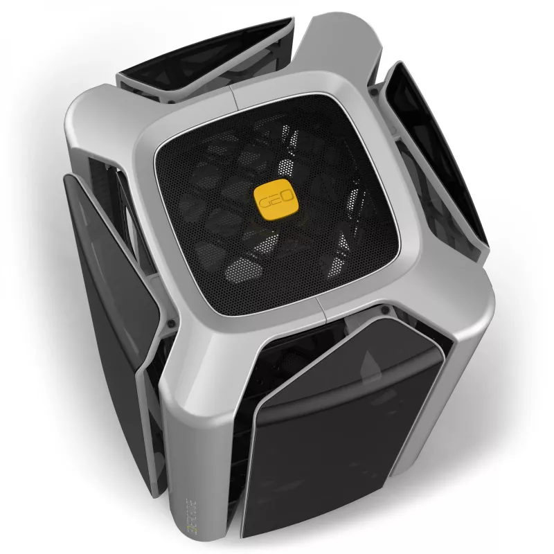 Tietokonekotelo Geometric Future M2 THE ARK Case TG - harmaa