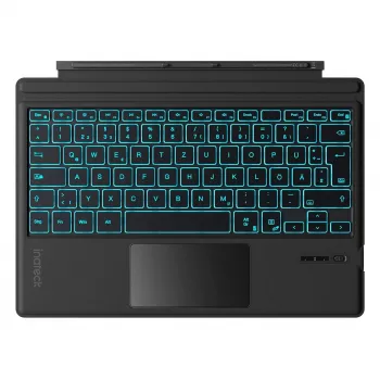 Inateck QWERTZ Bluetooth-näppäimistö KB02027 — musta, kosketuslevy, sisäänrakennettu 500 mAh akku, Bluetooth Surface Pro -sarjalle
