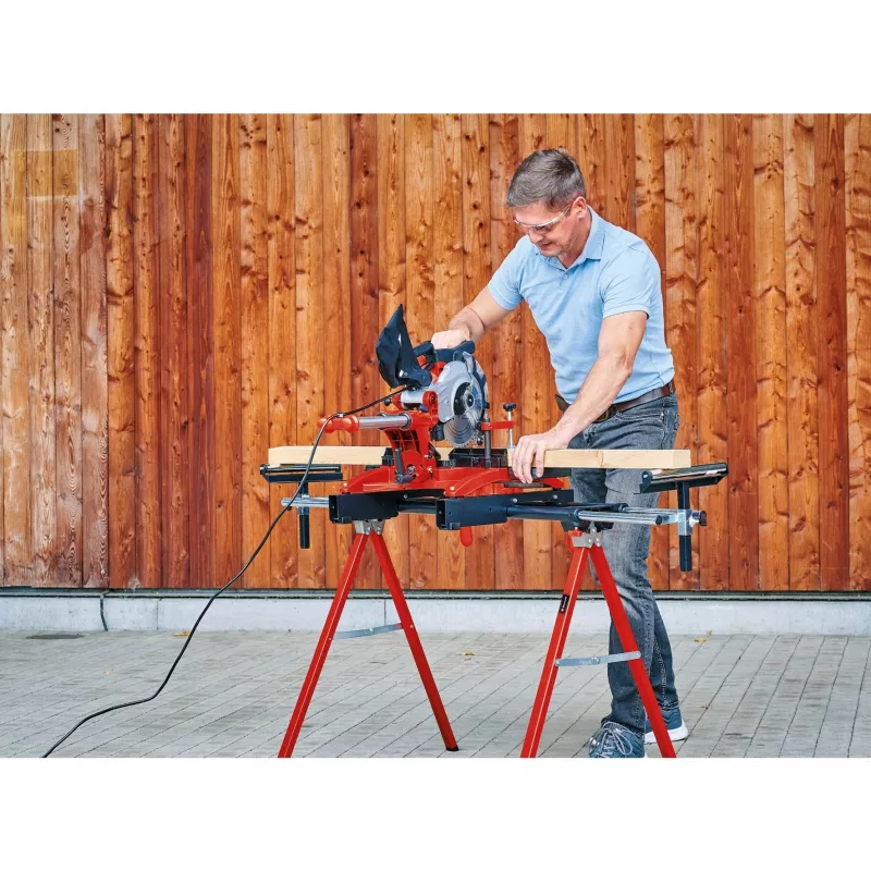 Einhell MSS 1608 katkaisusahan jalusta 4 jalkaa musta punainen enimmäiskantavuus 80 kg