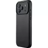 Mujjo Full Leather Case -kotelo iPhone 17 Pro Max musta