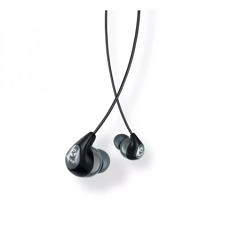 Shure SE112-GR johdolliset in-ear-kuulokkeet puheluihin/musiikkiin, musta, harmaa