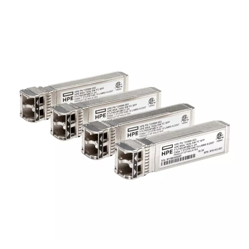 HPE C8R24B 16Gb lyhytaaltoinen Fibre Channel SFP+ -lähetinvastaanotinmoduuli, 4 kpl:n pakkaus