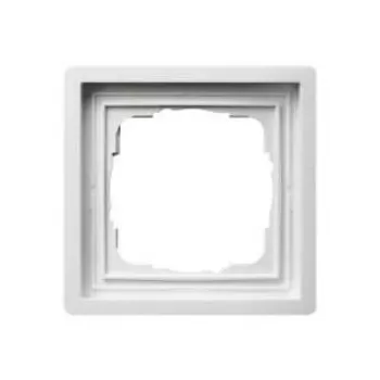Seinälevy / kytkimen peitelevy Gira 0211112, ruuviton, valkoinen, 83,3 × 83,3 mm, 10,6 mm paksu