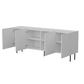 Lipasto Cama LUCCA 4D, 200x40x80 cm, valkoinen, lastulevy, 16 mm runko