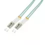 Logilink - patch-kaapeli - LC Multi-Mode (M) - LC Multi-Mode (M) - 50 cm - kuitu - 50/125 mikrometriä - OM3 - halogeeniton - akvamariini (FP3LC00)