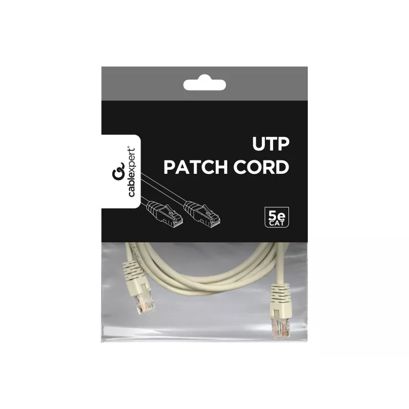 Gembird - verkkokaapeli - RJ-45 (M) - RJ-45 (M) - 2 m - UTP - CAT 5e - valettu - harmaa
