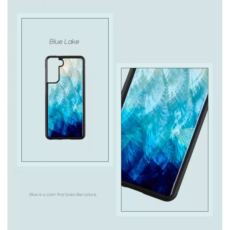 Suojakotelo iKins Samsung Galaxy S21 Blue Lake musta