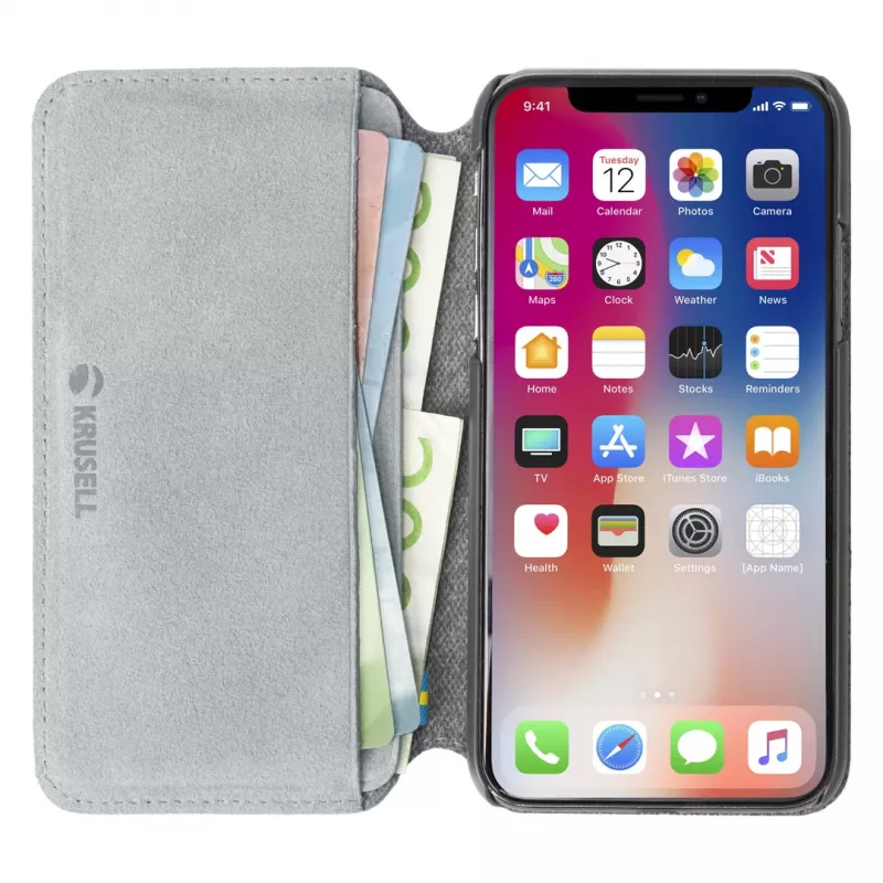 Folio-kotelo Krusell Broby 4 Card SlimWallet iPhone XS Max