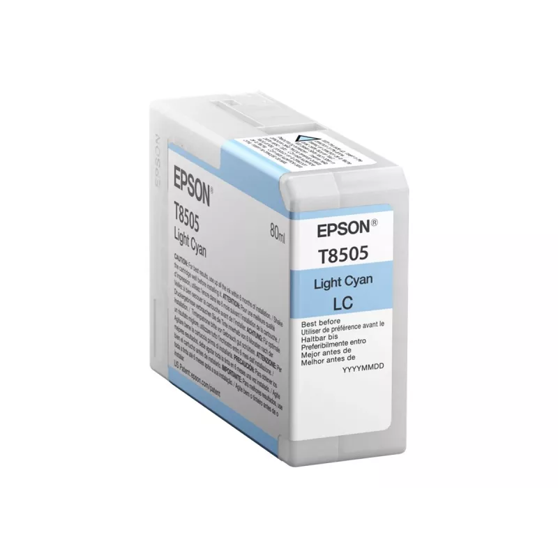 Epson yksittäispakkaus vaaleansyaani T850500, vaaleansyaani, pigmenttimuste, 80 ml, 1 kpl