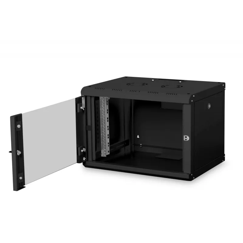Seinäasennettava kaappi Digitus DN-19 07-U-SW