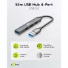 Goobay USB-keskitin 74456 Type-A 5000 Mbit/s vaaleanharmaa