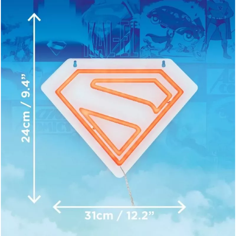 Seinäkiinnitteinen LED-neonvalo Paladone Superman PP14478SMTVN, koristeellinen seinäkilpi