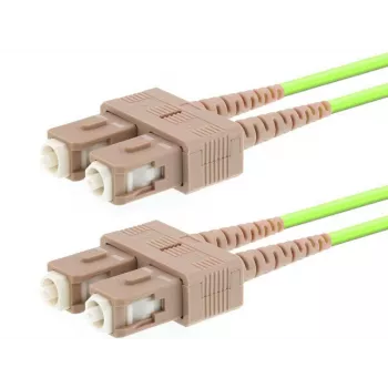 Kuitupatch-kaapeli LOGON AL5SCSC10I/5I — OM5, SC–SC, 10 m, 50 µm, täysduplex, vaaleanvihreä