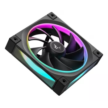 Kotelotuuletin DeepCool FL12 120 mm, PWM, 500–2150 kierr./min, 55 CFM, 2,82 mmH2O, FDB, Multi-LED, musta