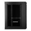 EXTRALINK LITE 9U 530X400 seinäasennettava räkkikaappi musta hyllyllä