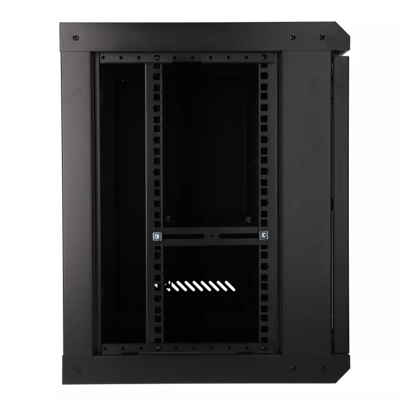 EXTRALINK LITE 9U 530X400 seinäasennettava räkkikaappi musta hyllyllä