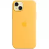 Apple iPhone 15 Plus silikonikuori MagSafe-tuella, Sunshine, MWNF3ZM/A