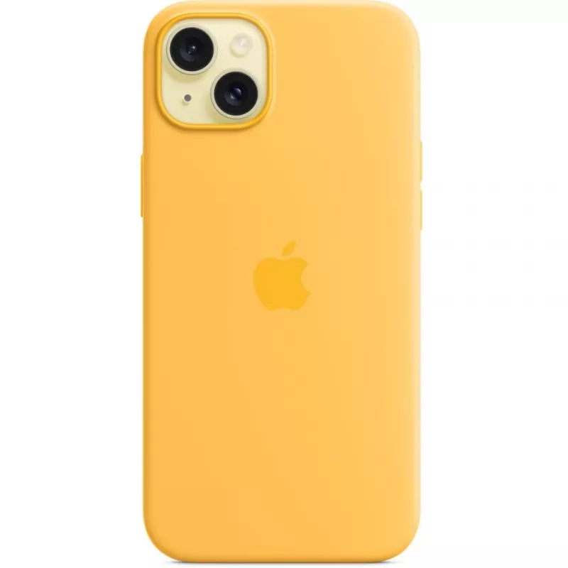 Apple iPhone 15 Plus silikonikuori MagSafe-tuella, Sunshine, MWNF3ZM/A