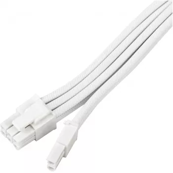 Virtalähteen jatkokaapeli SILVERSTONE PCIe 8‑pin SST-PP07E-PCI8W-V2 30 cm valkoinen