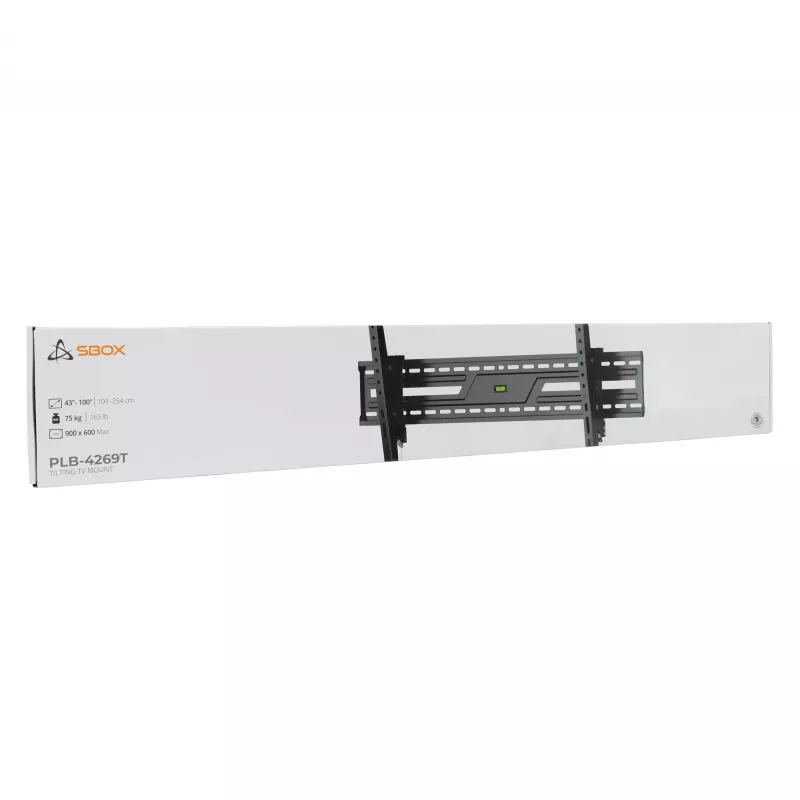 Seinä-/kiinnitysteline SBOX PLB-4269T-2 43–100 kg näytöille, alusta 900×600 mm