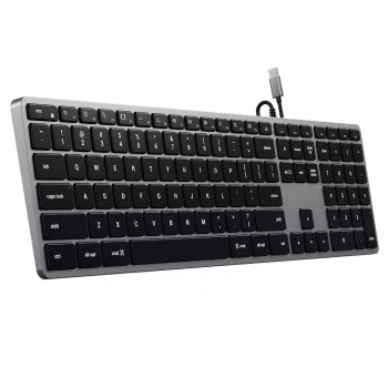 Satechi ohut W3 näppäimistö USB-C numeronäppäimistöllä (Space Gray)