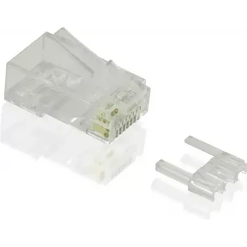 VALUE verkkoliitäntä - RJ-45 (M) - suojaamaton - CAT 6e - läpinäkyvä (100 kpl pakkaus)