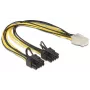 DeLOCK 83433 sisäinen virtakaapeli 0,3 m PCI-E 6+2 Pin 6-Pin