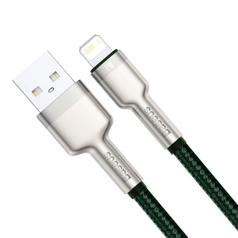 USB-A–Lightning-kaapeli Baseus 1 m, vihreä
